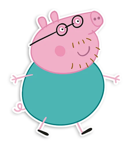 Peppa Pig emoji 🤓