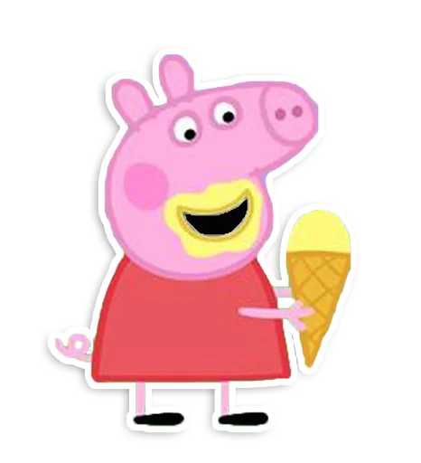 Telegram Sticker «Peppa Pig» 🍦