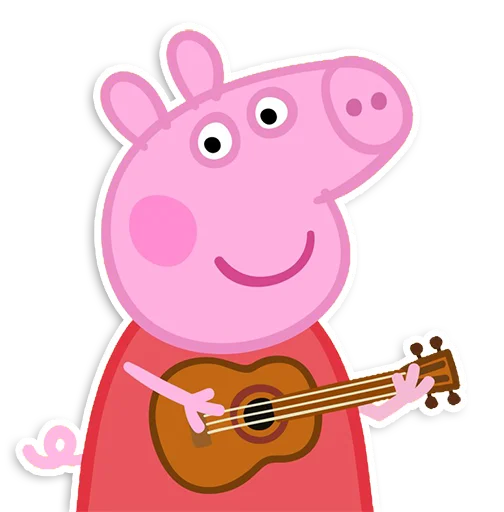 Эмодзи Peppa Pig  🎸