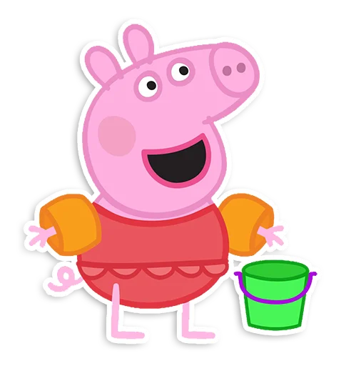 Telegram Sticker «Peppa Pig» 🏖