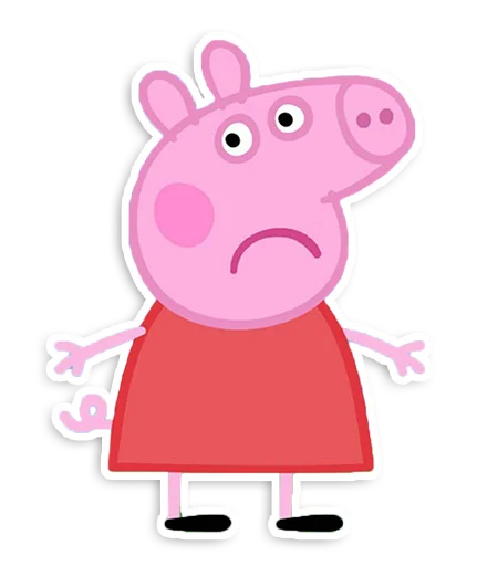 Peppa Pig emoji ☹️