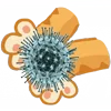 Емодзі Persik Spotty Emoji 🦠