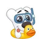 Персик и Спотти emoji 🛀