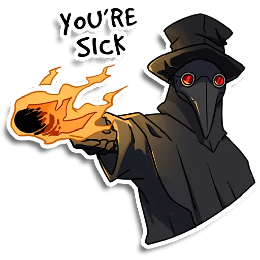 Telegram stickers Plague doctor Pestkatze