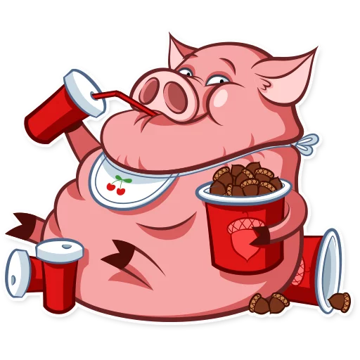 Стикер Pete The Pig 🍔