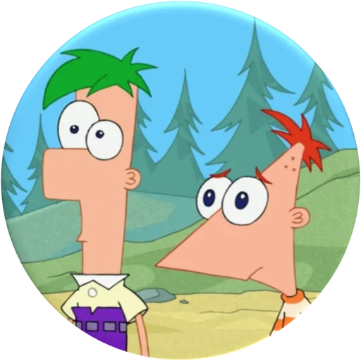 Стикер Telegram «Phineas and Ferb» 😠