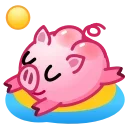 Эмодзи Pig Emoji 🏖