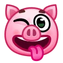 Емодзі Pig Emoji 😜