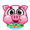 Pig stickers emoji 🥗