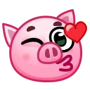 Pig stickers emoji 😘