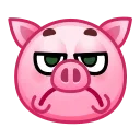 Pig stickers emoji 😟