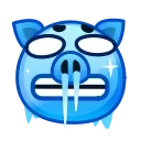 Pig stickers emoji 🥶