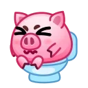 Pig stickers emoji 🚽
