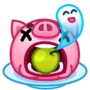 Pig stickers emoji 😵