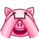 Pig stickers emoji 🙈