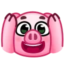 Pig stickers emoji 🙉