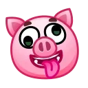 Pig stickers emoji 🤪