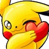 Эмодзи Pikachu emoji ❤️