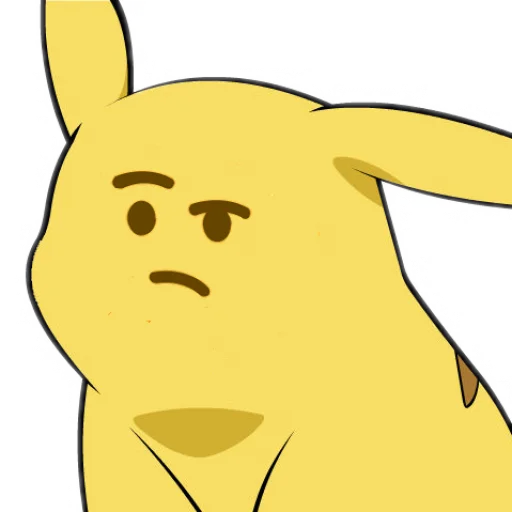 Pikachu Faces emoji 🤨