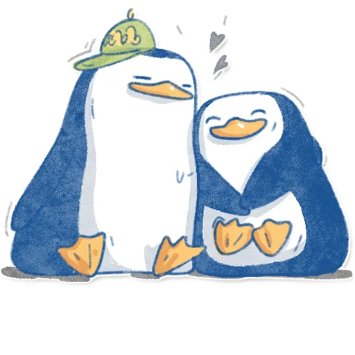 Telegram stiker «Pinguinki» 👩‍❤️‍👨