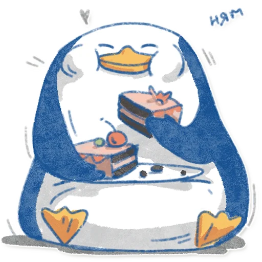 Pinguinki emoji 🍰