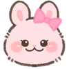 Pink Bunny emoji 🐰