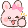 Pink Bunny emoji 👍
