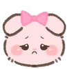 Pink Bunny emoji ☹️
