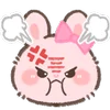 Pink Bunny emoji 😤