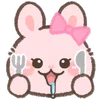 Pink Bunny emoji 🤤