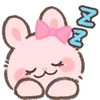 Pink Bunny emoji 😴