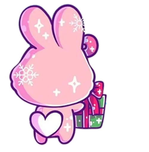 Pink Bunny stiker 🎁