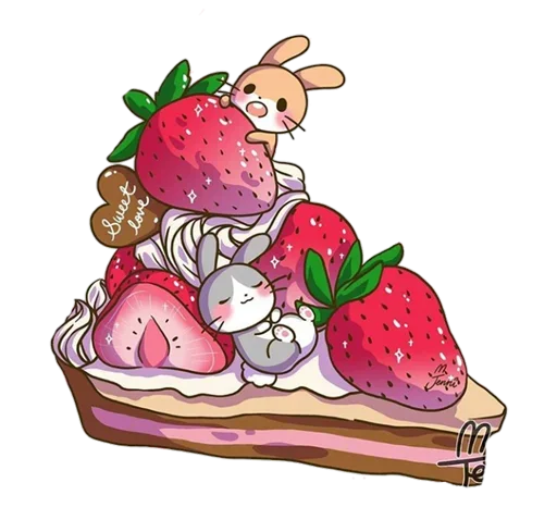 Pink Bunny stiker 🍰
