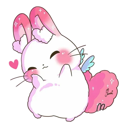 Pink Bunny stiker ❤️