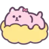 Емодзі телеграм Pink Cat