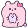 Эмодзи телеграм Pink Cat