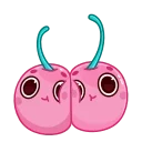 Pink Cherry emoji 🤗