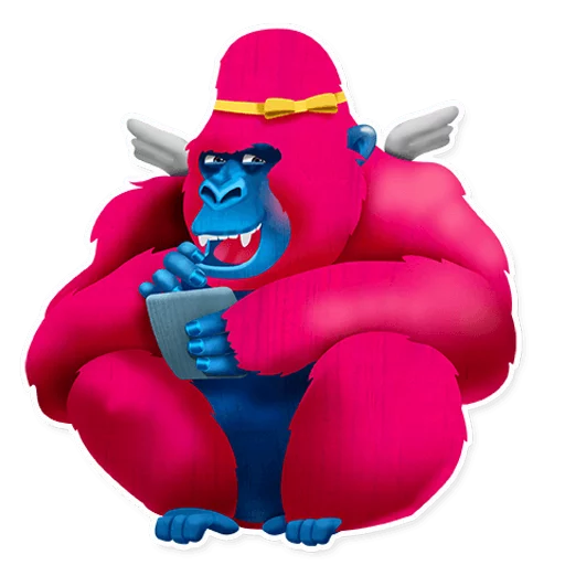Pink Gorilla emoji 👀