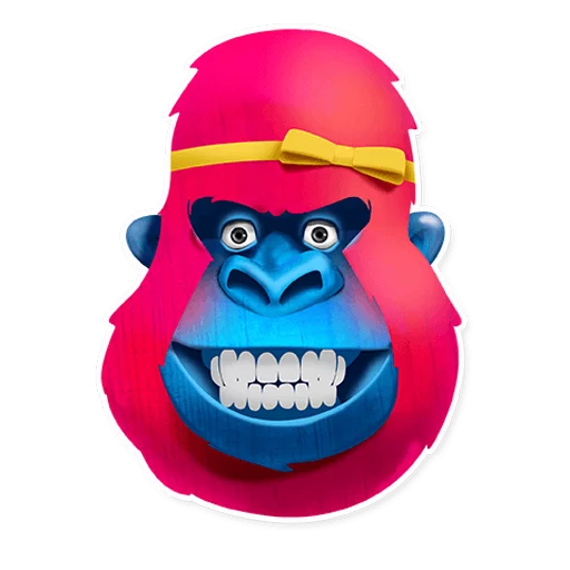 Telegram stiker «Pink Gorilla » 😁