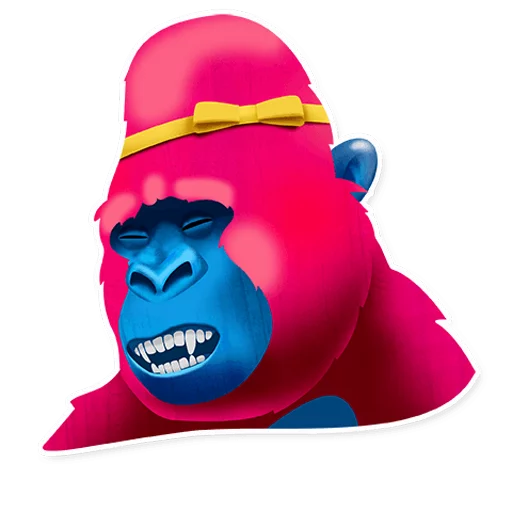Telegram stiker «Pink Gorilla » 🤣
