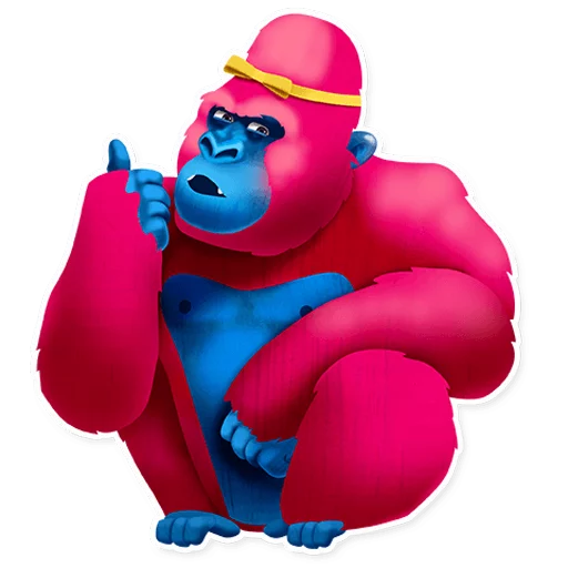 Pink Gorilla emoji 👍