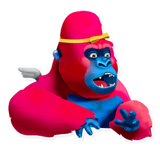 Pink Gorilla emoji 😲