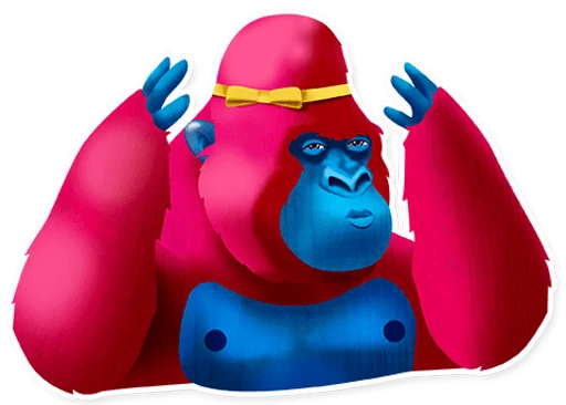 Pink Gorilla emoji 🙌