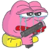 Telegram emoji «Розовый Пепе» 🔫
