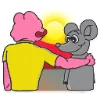 Telegram emoji «Розовый Пепе» 🤗