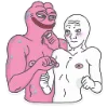 Telegram emoji «Розовый Пепе» 😏