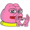 Telegram emoji «Розовый Пепе» 🫶