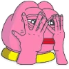 Telegram emoji «Розовый Пепе» 🫣