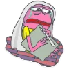 Telegram emoji «Розовый Пепе» 😭