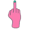 Telegram emoji «Розовый Пепе» 🖕